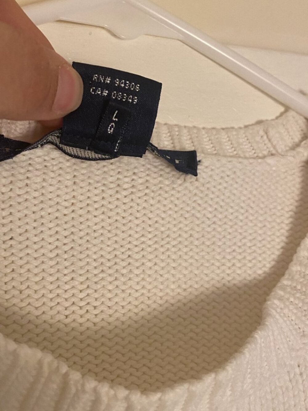 Ralph Lauren Golf Ivory Cotton Crewneck Sweater Size Large - Picture 6 of 6